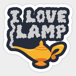 I Love Lamp Sticker
